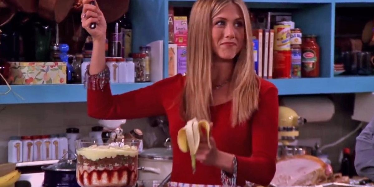 Rachel cooking the trifle wrong in Friends