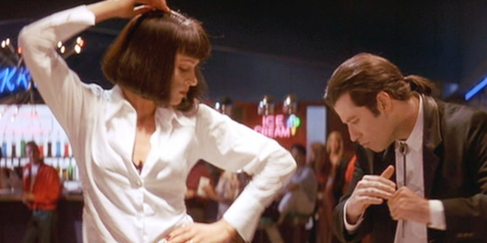 Uma Thurman and John Travolta dance in Pulp Fiction