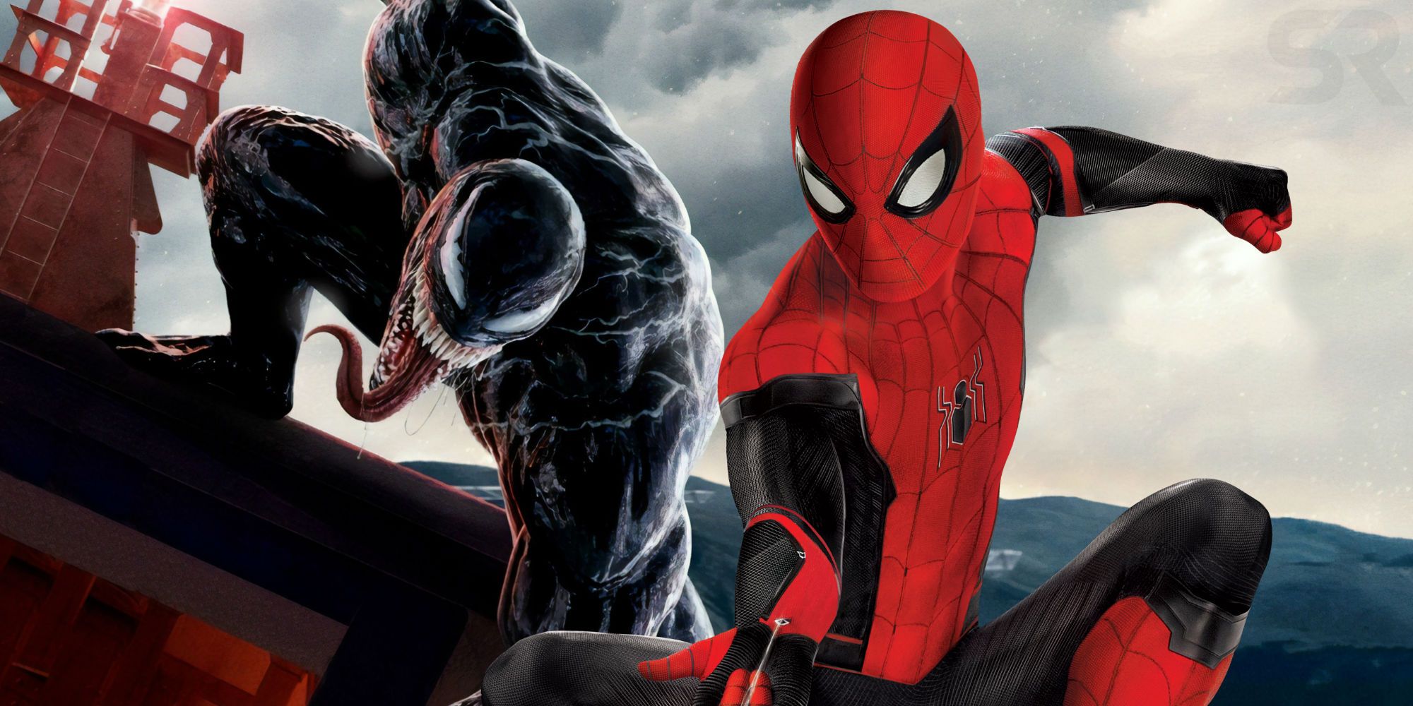Tom Hardy's Venom and Tom Holland's Spider-Man