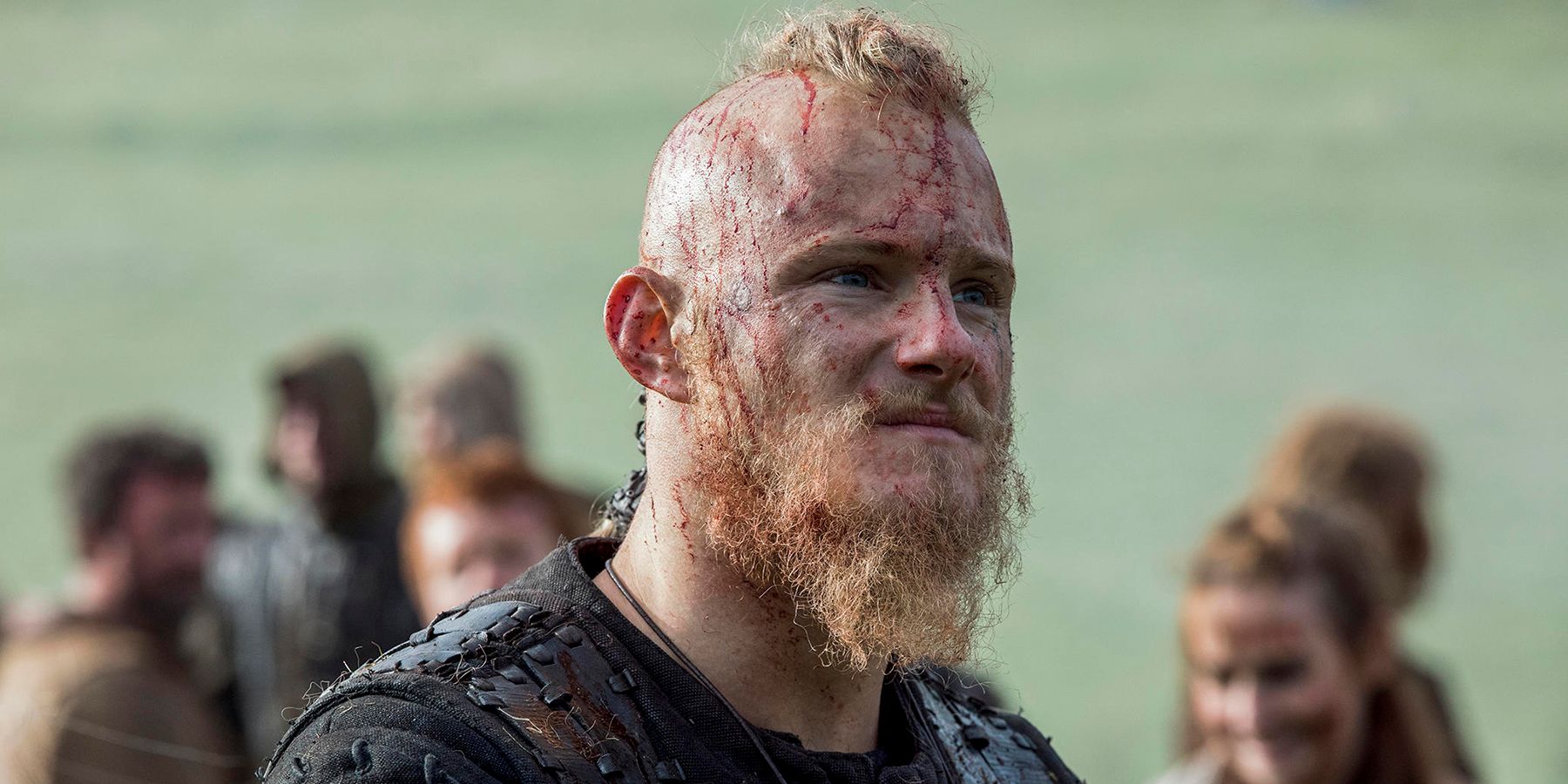 Alexander Ludwig as Bjorn after battle in Vikings