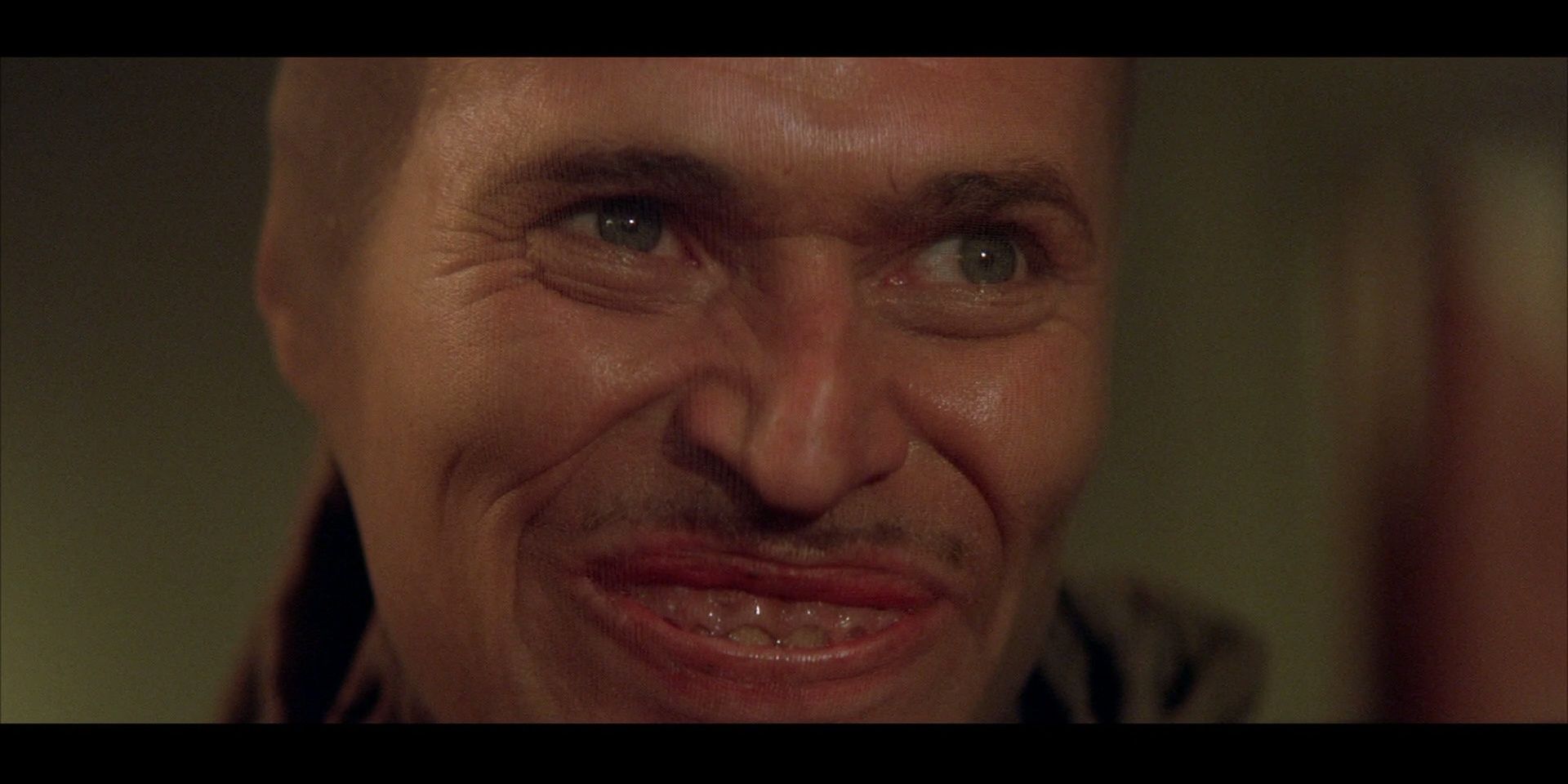 Willem Dafoe wearing a pantyhose mask in Wild At Heart.