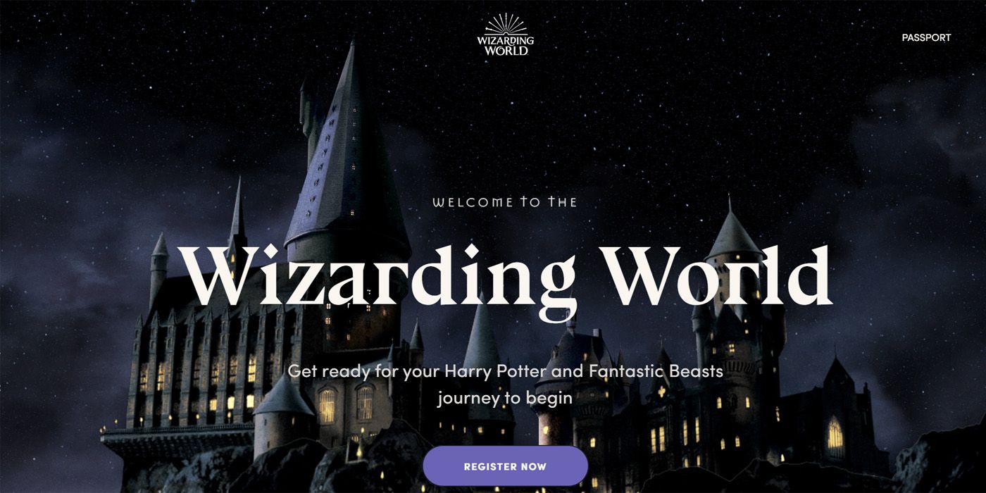 WizardingWorld Website Screenshot