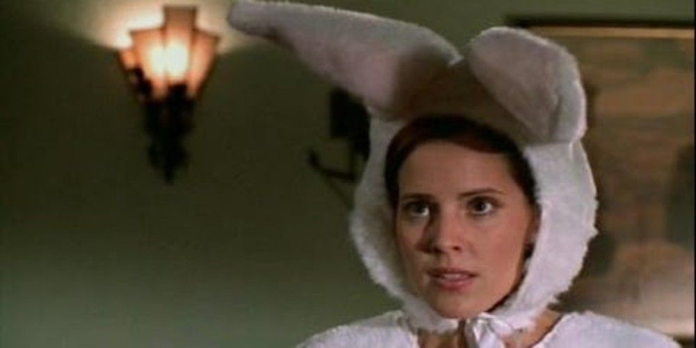 Anya dressed as a bunny for halloween buffy the vampire slayer