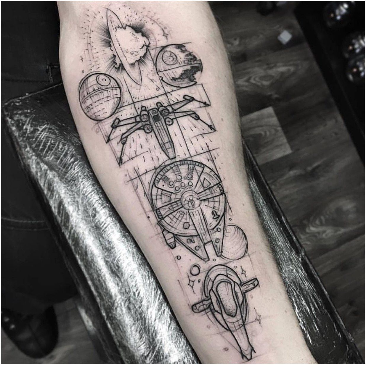 Hopefully not too late for a Star Wars day throwback. One of my favorite  tattoos I've ever done. Can't wait to do these tattoo things… | Instagram