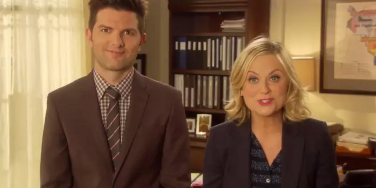 Ben and Leslie in his office on Parks And Recreation