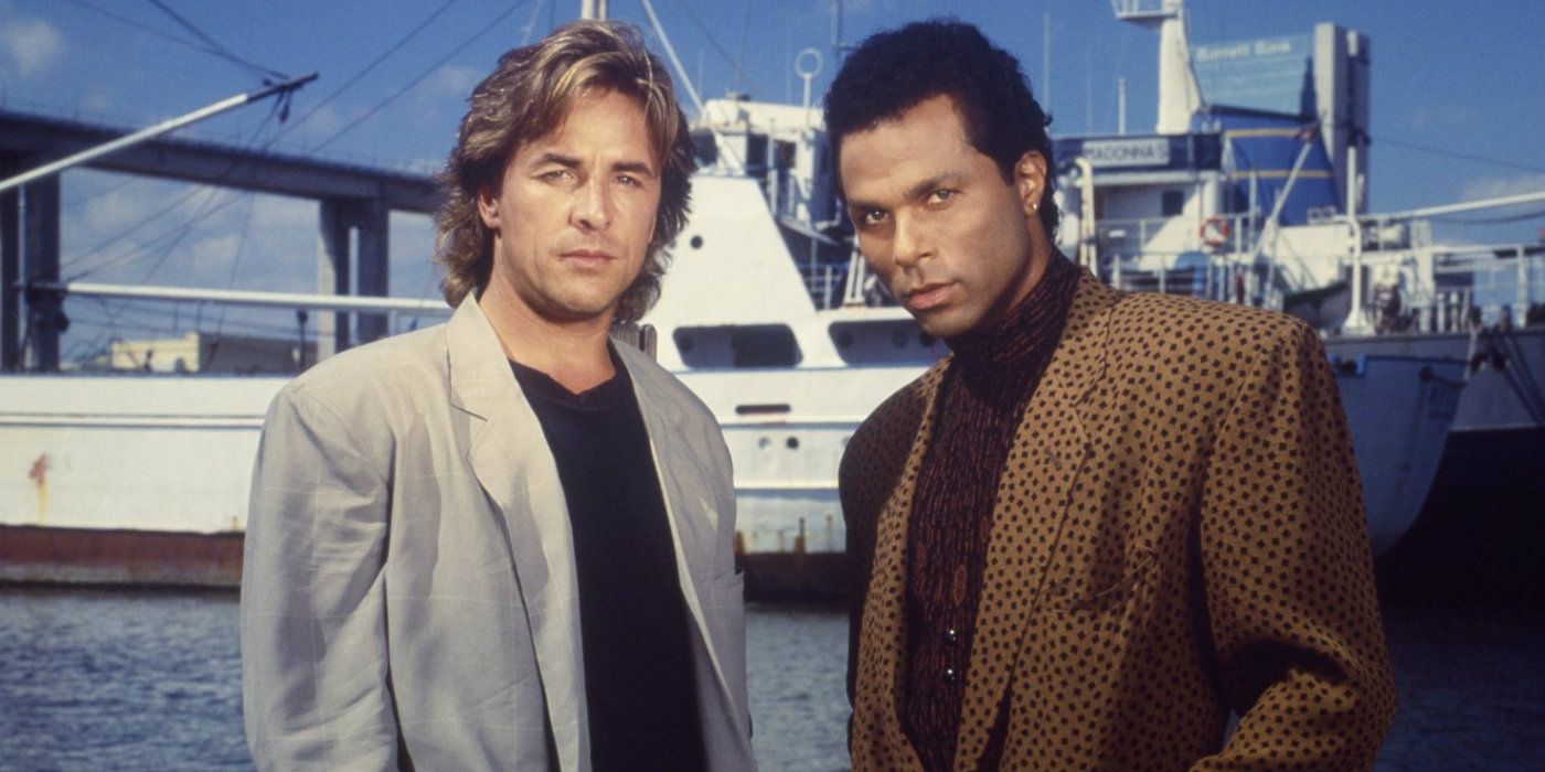 Don Johnson and Philip Michael Thomas in Miami Vice