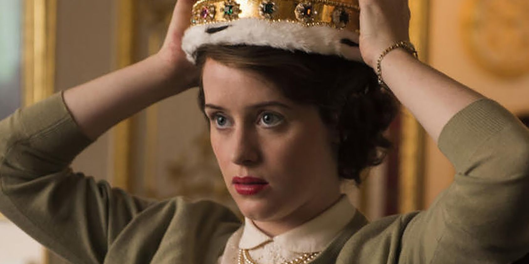 Elizabeth's coronation in Netflix's The Crown.