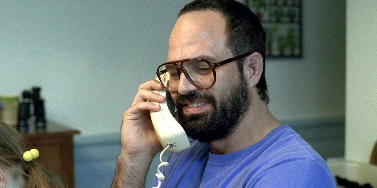 Dave Schultz (Mark Ruffalo) on the phone in Foxcatcher