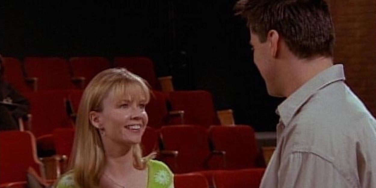 Lauren and Joey talking to each other in the theater in Friends
