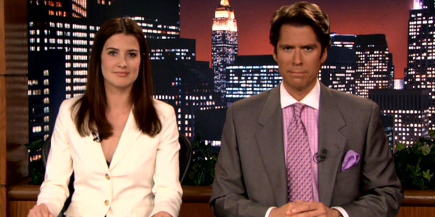 Robin and Sandy anchoring the news in How I Met Your Mother