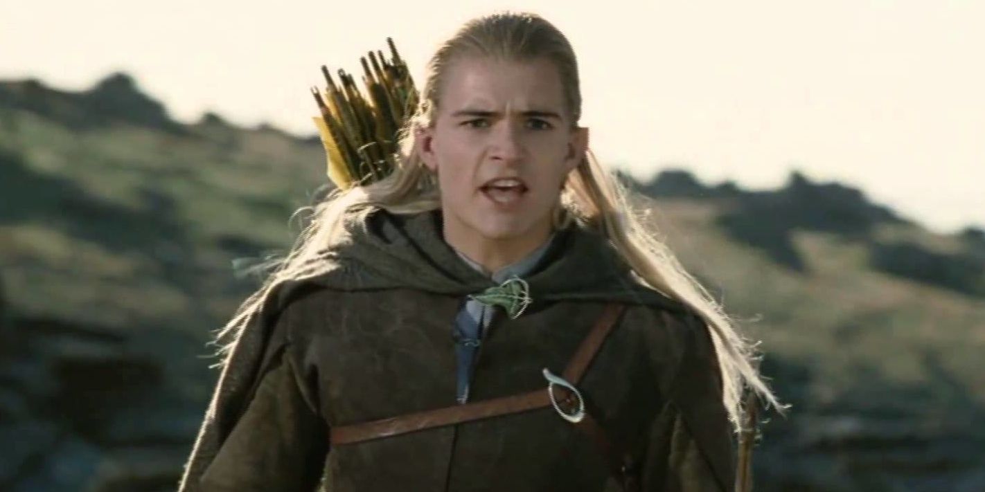 Legolas shouting in The Two Towers