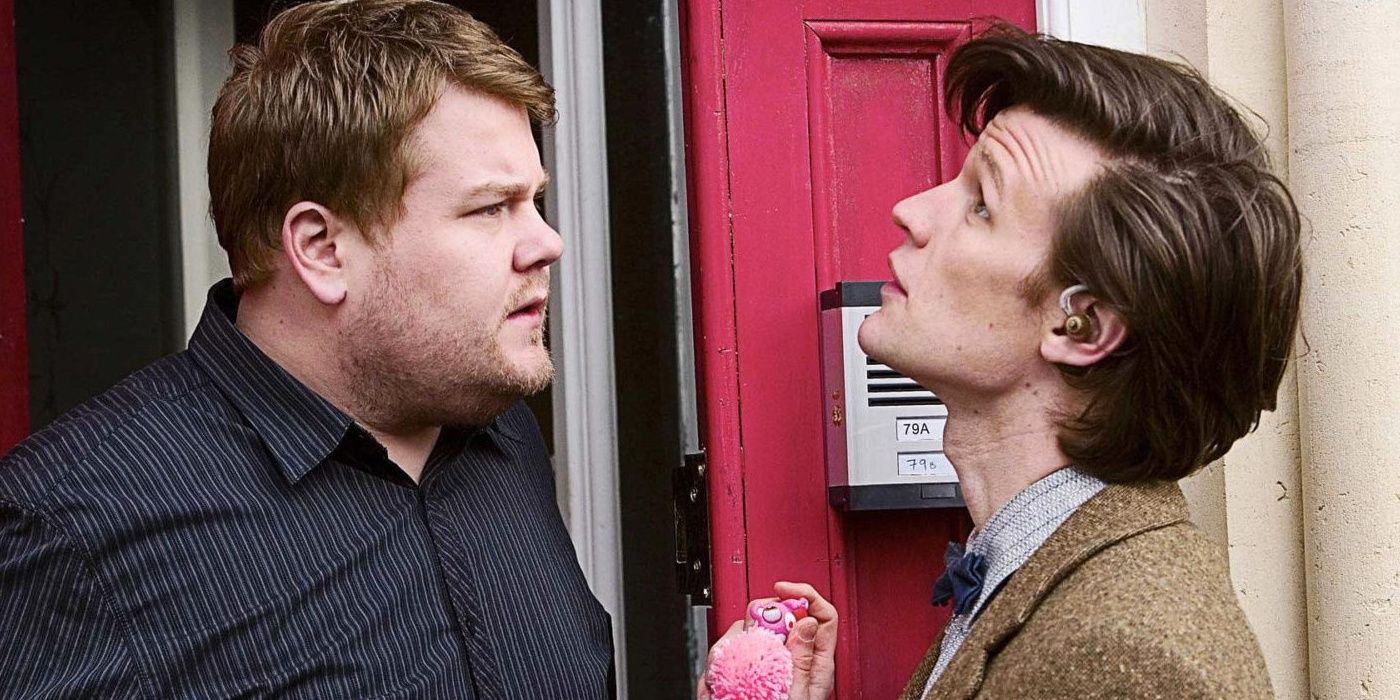 The Doctor tries to find an apartment from James Corden in Doctor Who