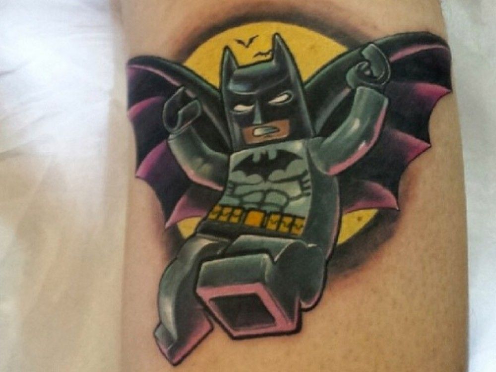 Partial Lego Batman Sleeve in progress - done by Chris Labrenz at Crimson  Empire Tattoo in Edmonton, AB : r/tattoos