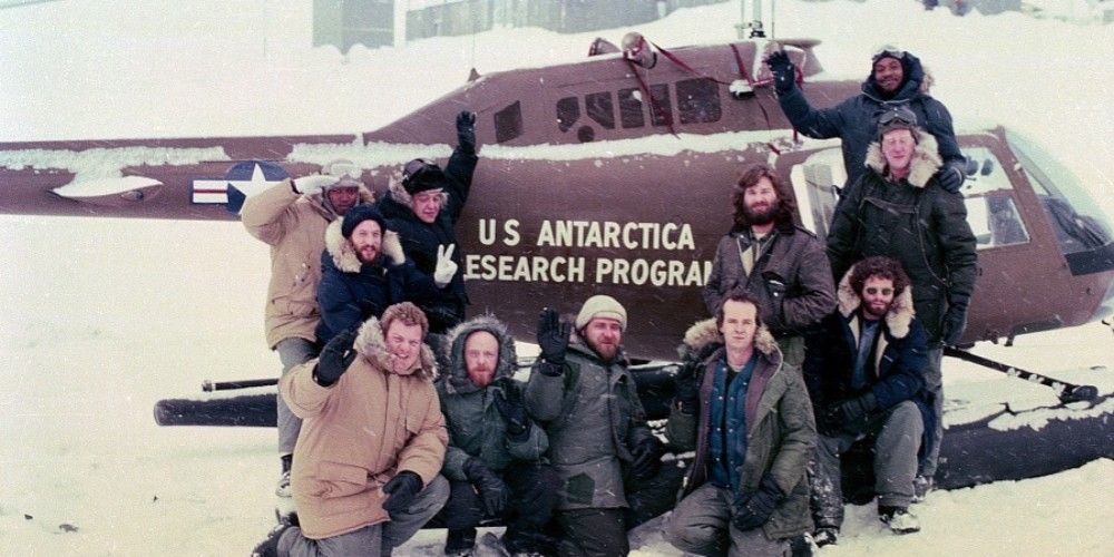 A photograph of the cast for The Thing (1982)