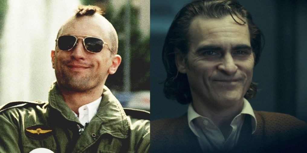 1. DeNiro in Taxi Driver and Phonex Joker staring into mirror