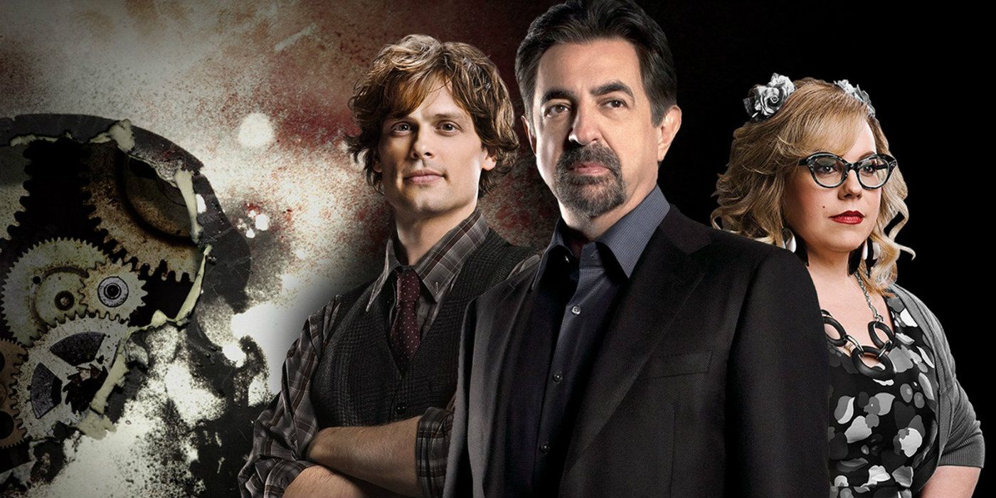 Reid, Rossi, and Garcia stand together in a promotional image for Criminal Minds