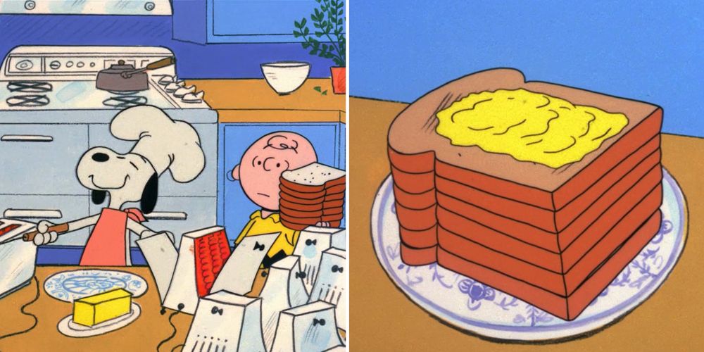 Snoopy toast butter