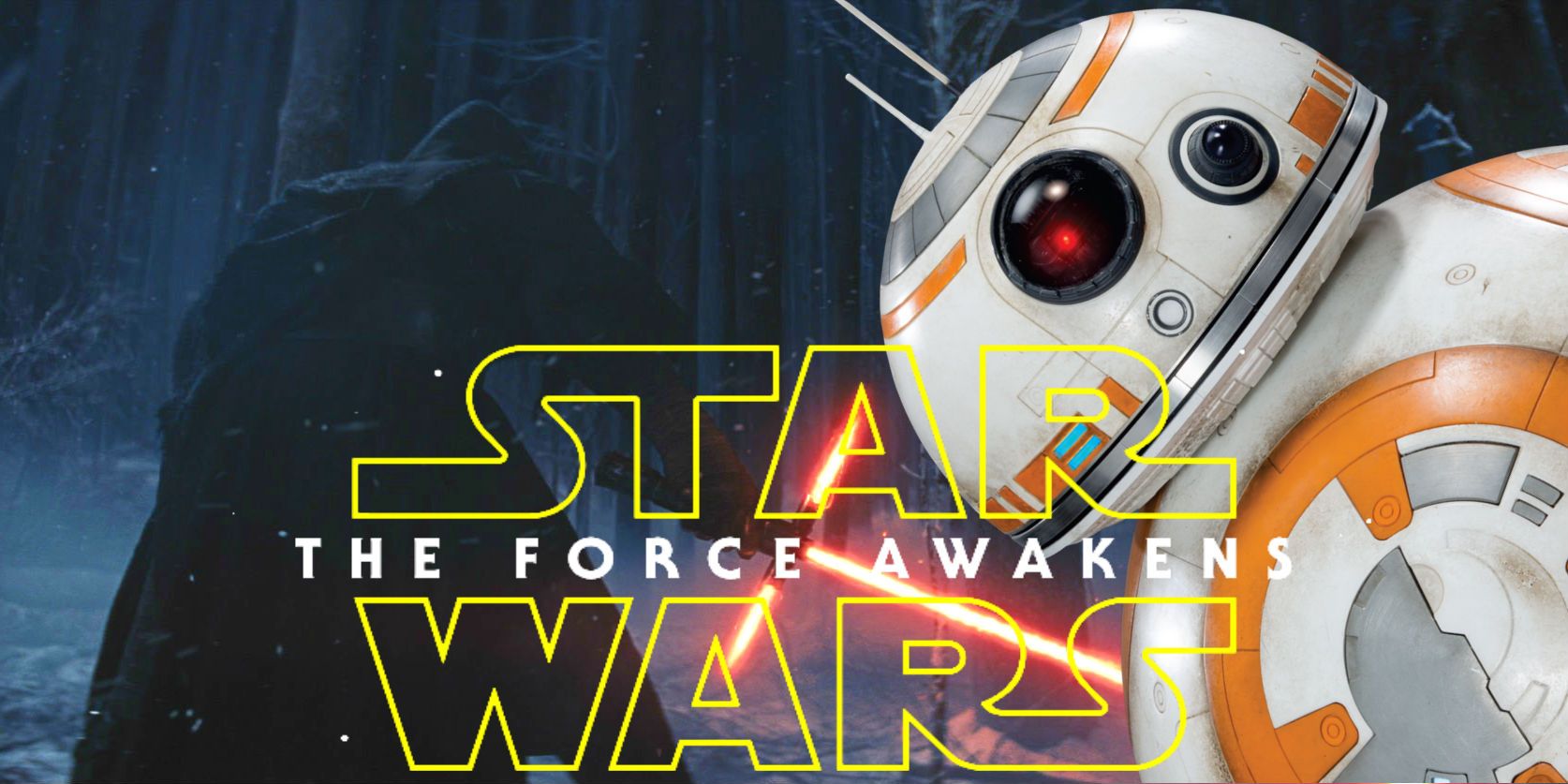 Adam Driver as Kylo Ren and BB-8 in Star Wars The Force Awakens trailer