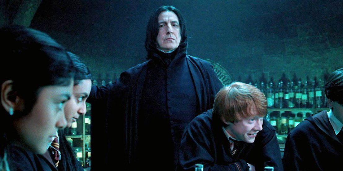 Alan Rickman as Snape in Harry Potter