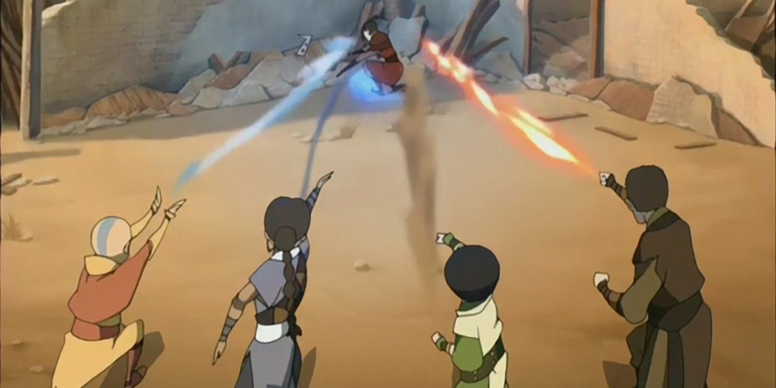 Team Avatar Fights Azula