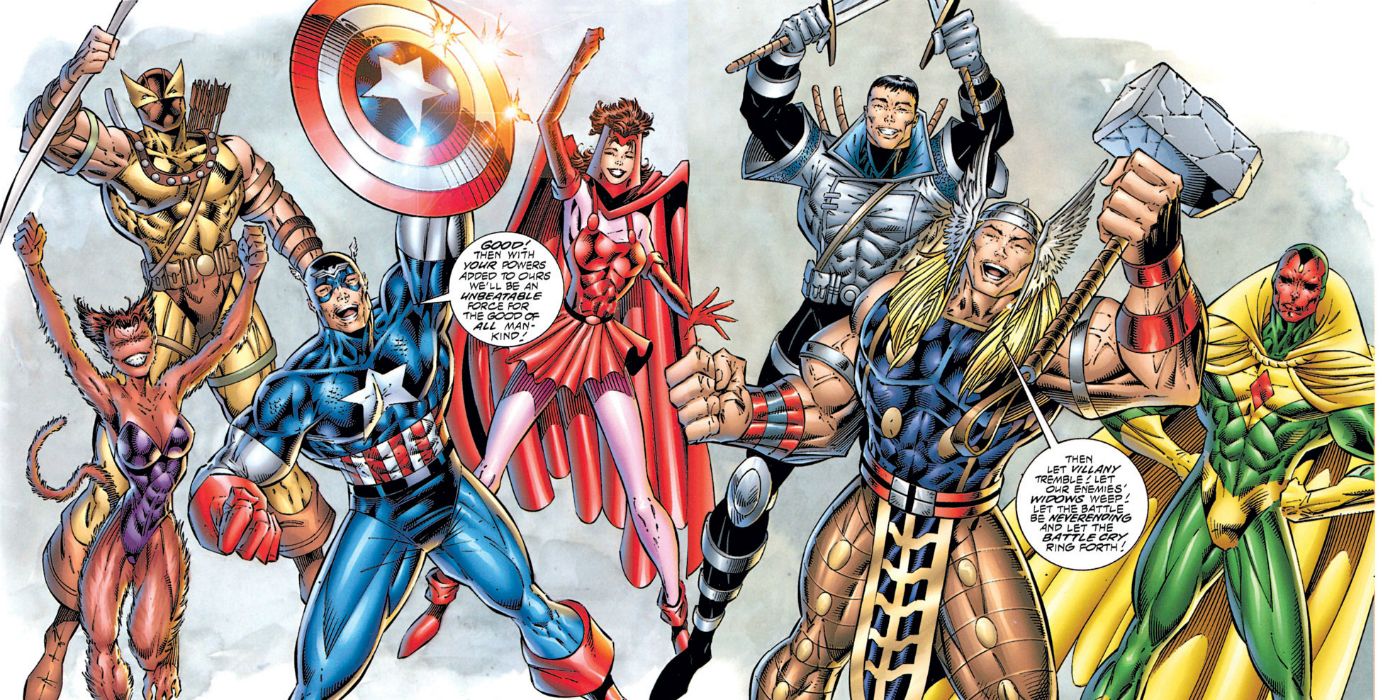 Avengers from 90s Heroes Reborn comic book