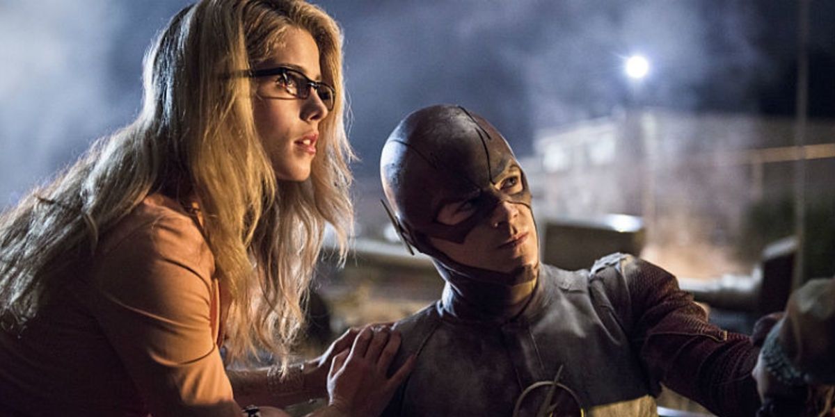 Felicity Smoak and Barry Allen as the Flash 
