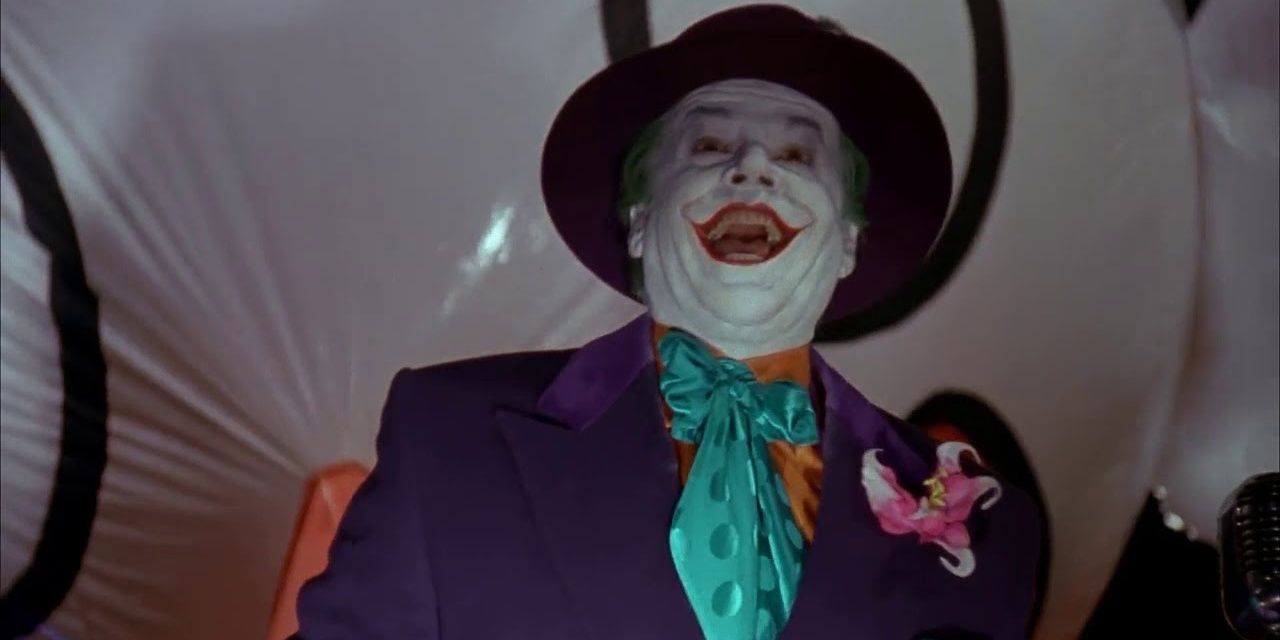 The Joker laughs at Batman in Batman 89