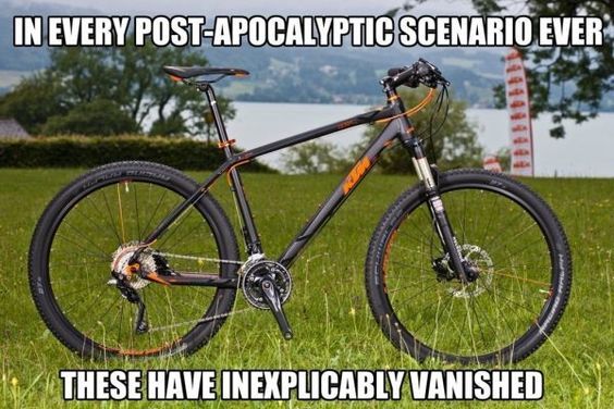 Bicycle meme post apocalypse