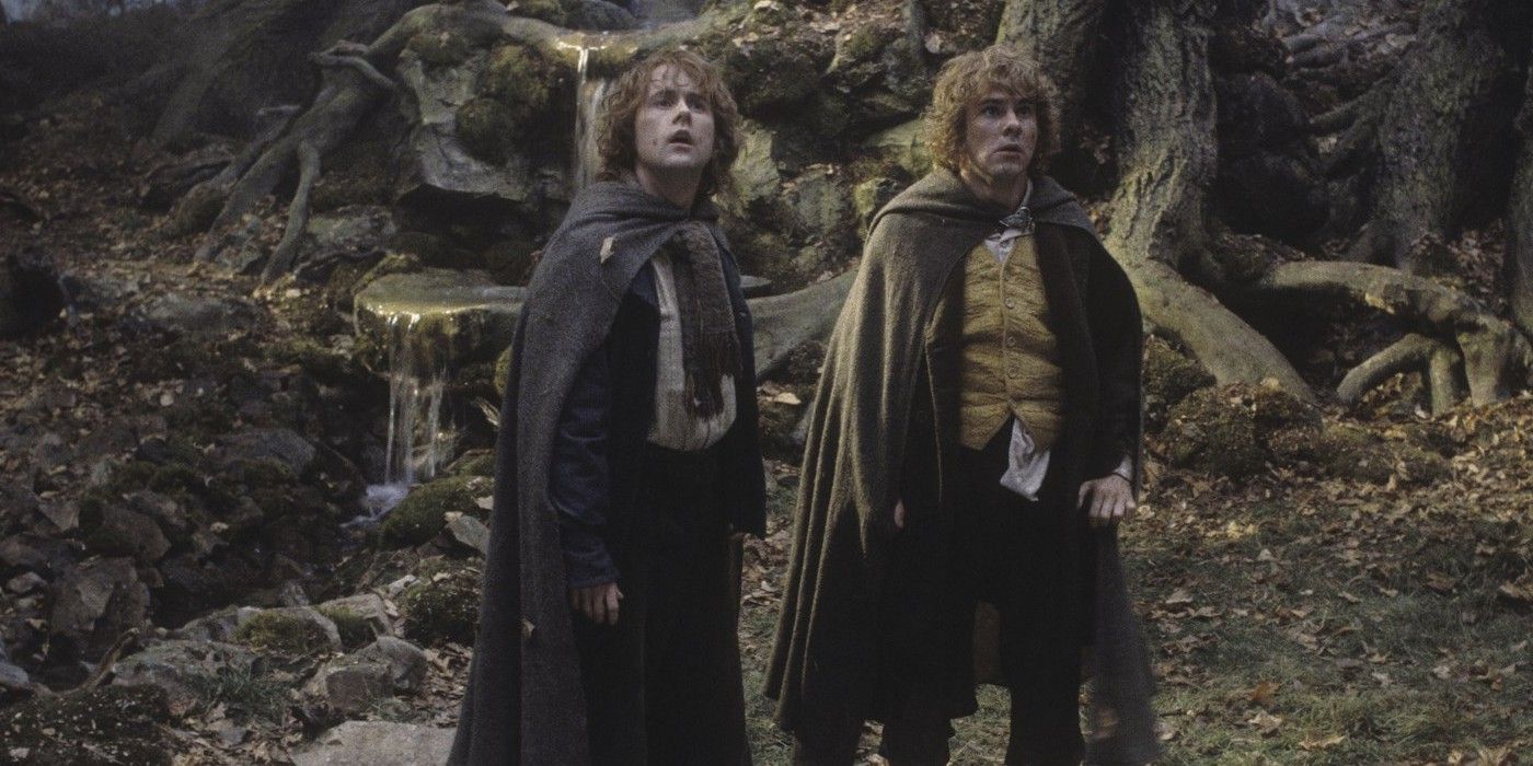 Billy Boyd as Pippin and Dominic Monaghan as Merry in Lord of the Rings Two Towers