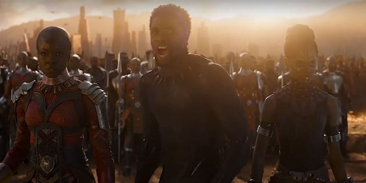 T'Challa leads the Wakandans in Endgame