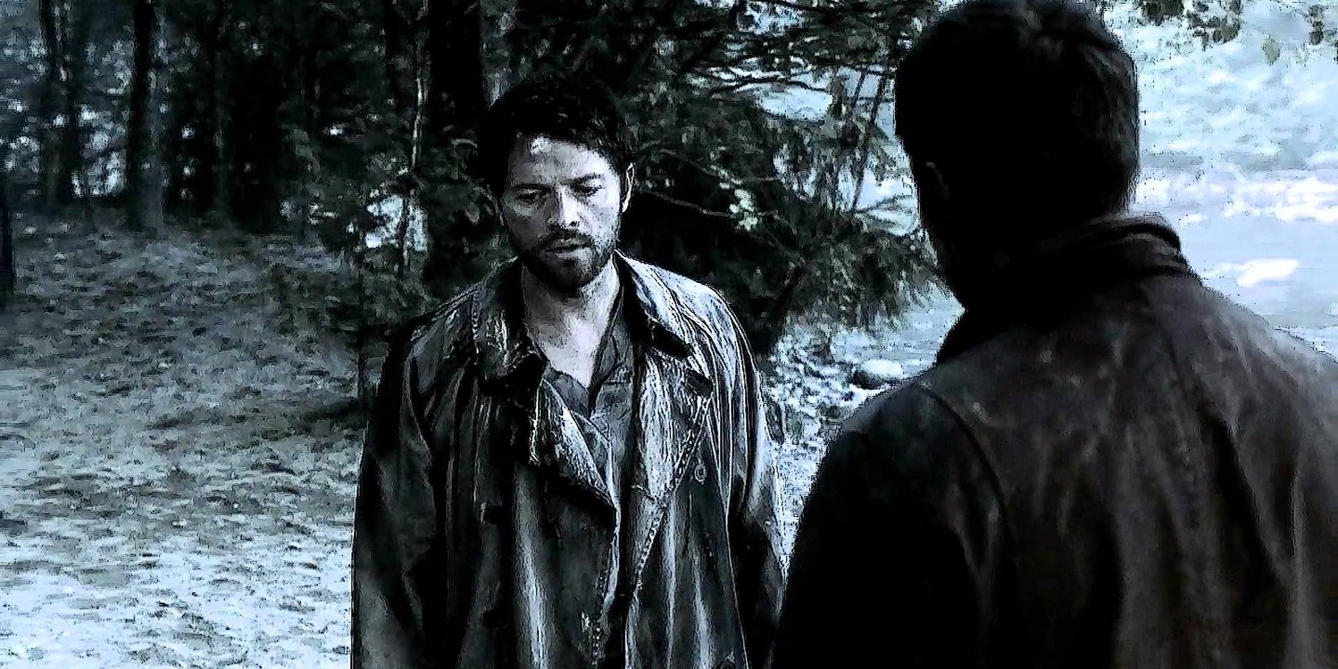 Castiel conversando com Dean em Purgatório Sobrenatural