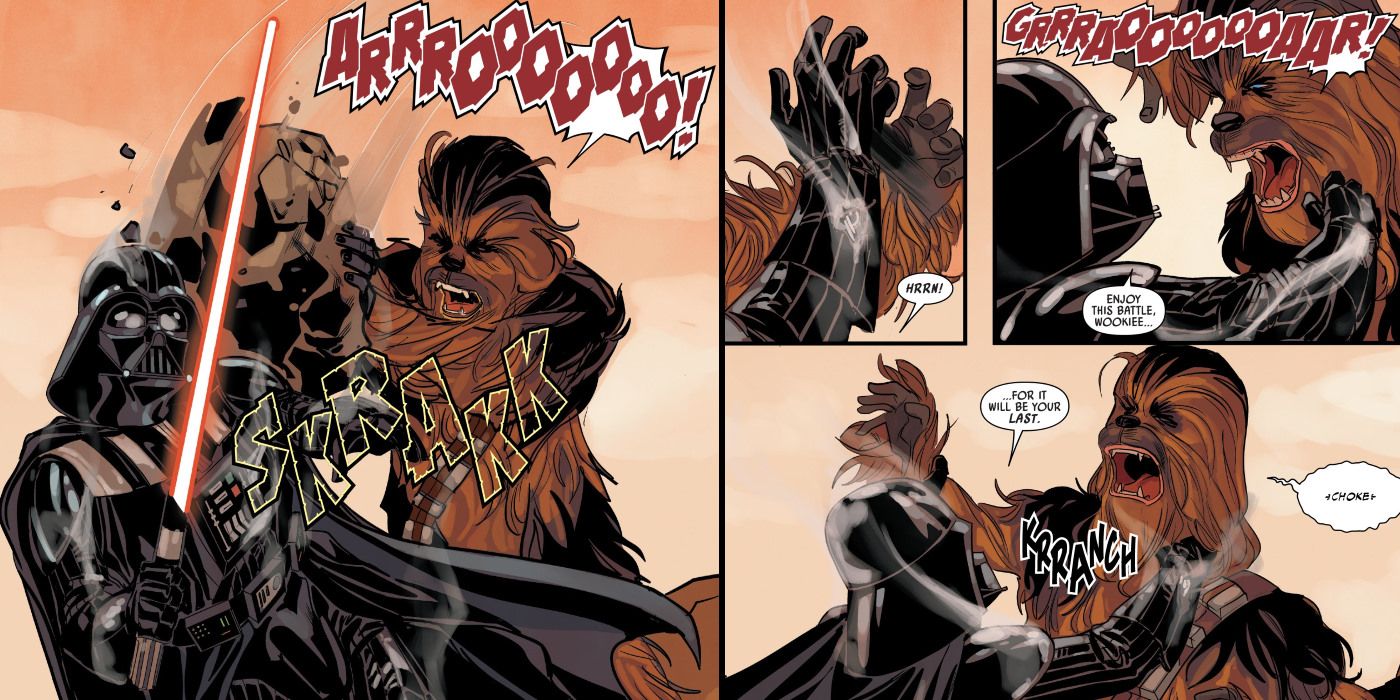 Chewbacca Attacks Darth Vader Comic