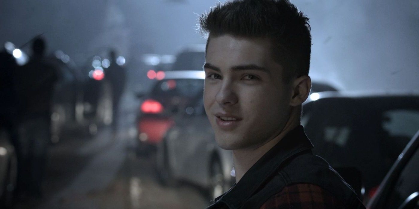 Theo watches events from a traffic jam in Teen Wolf