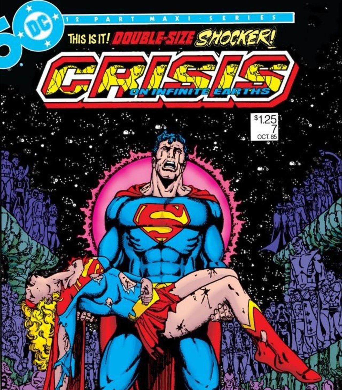 Crisis Superman Supergirl comic cover vertical