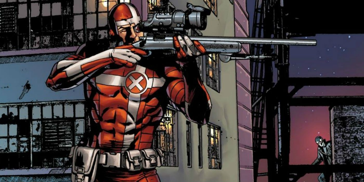 Crossfire aiming his weapon in Marvel Comics