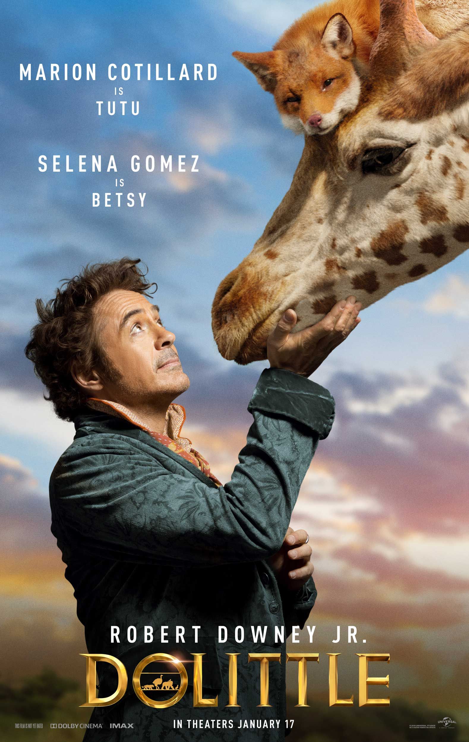 Marion Cotillard and Selena Gomez Dolittle poster