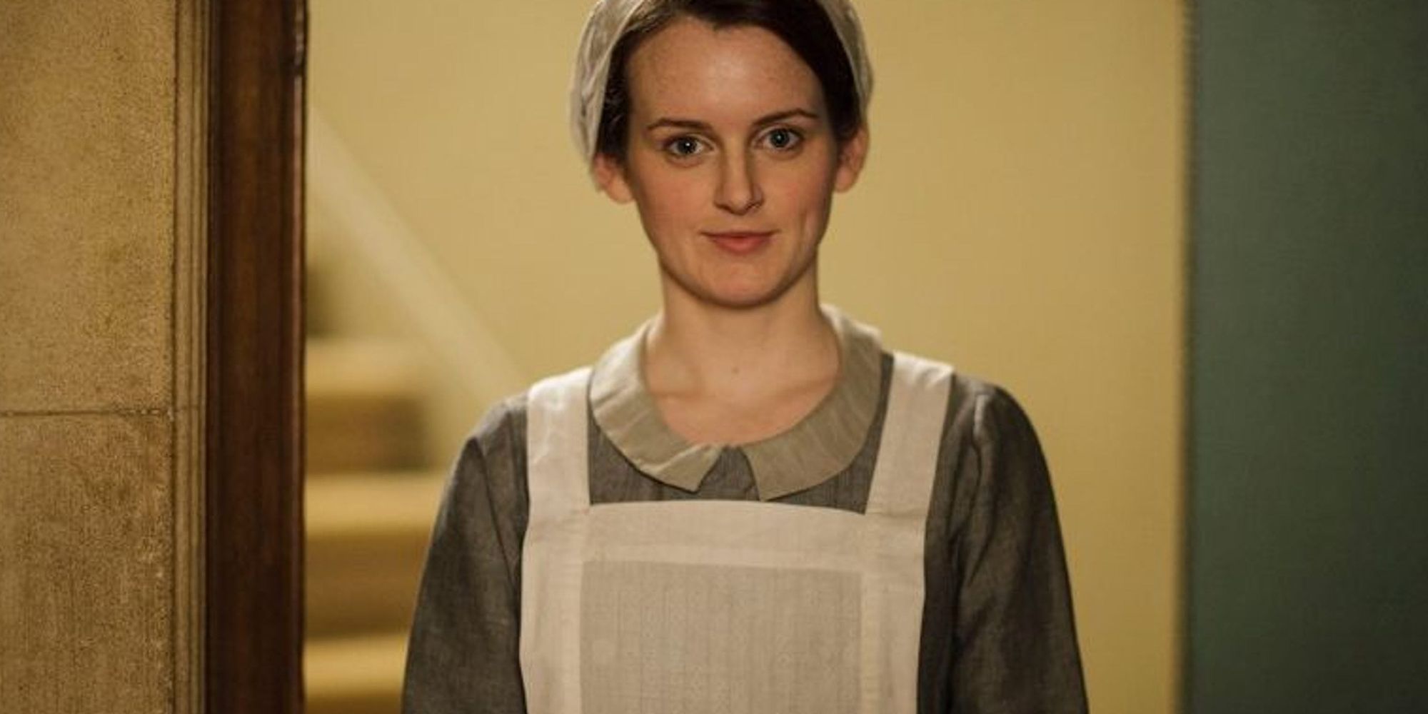 Daisy Mason smiling gently in Downton Abbey