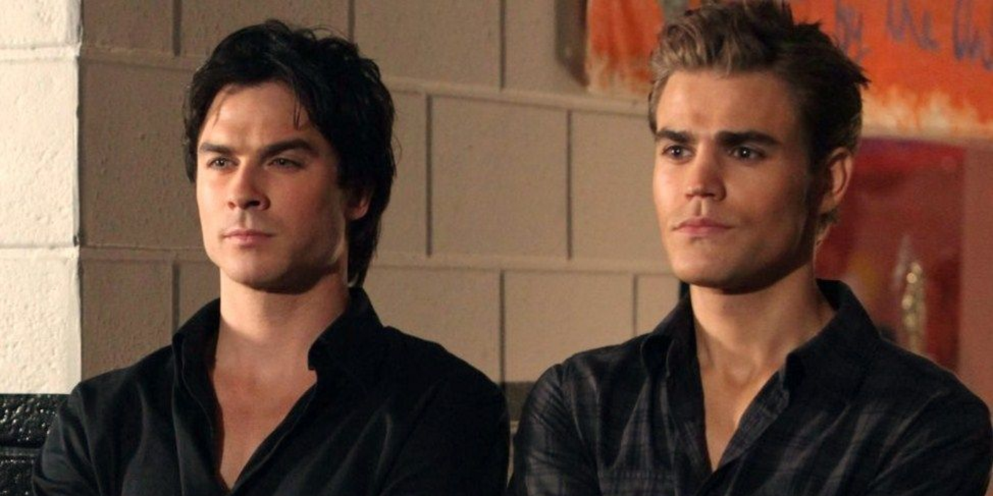 Damon and Stefan in The Vampire Diaries