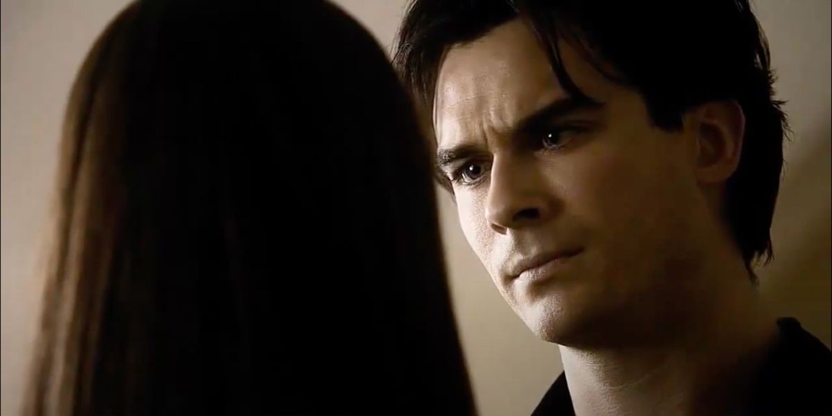 Damon compels Elena in TVD.