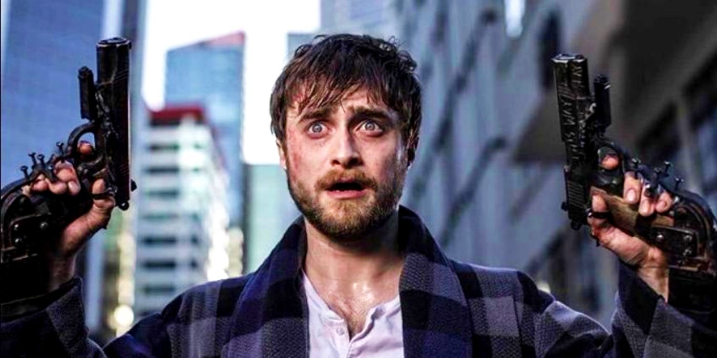 Daniel Radcliffe Guns Akimbo Guns Up