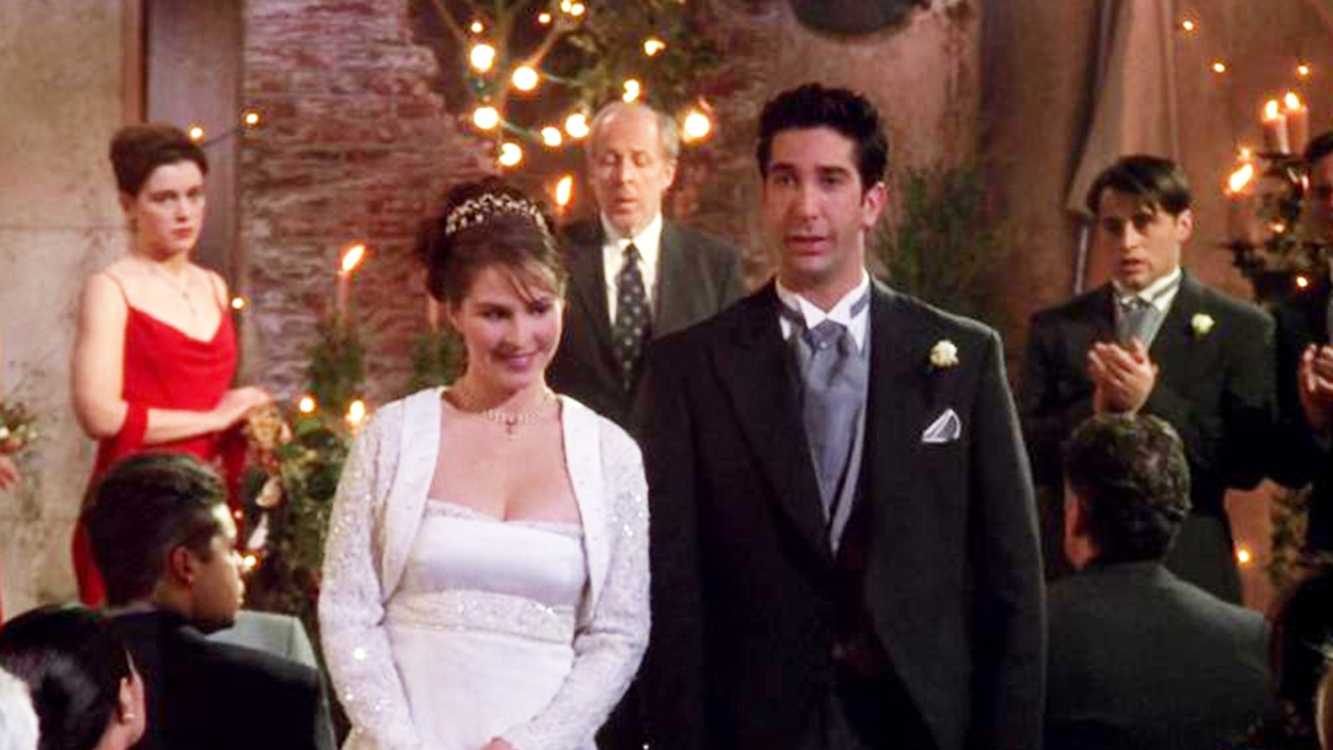 Ross and Emily at their wedding in Friends