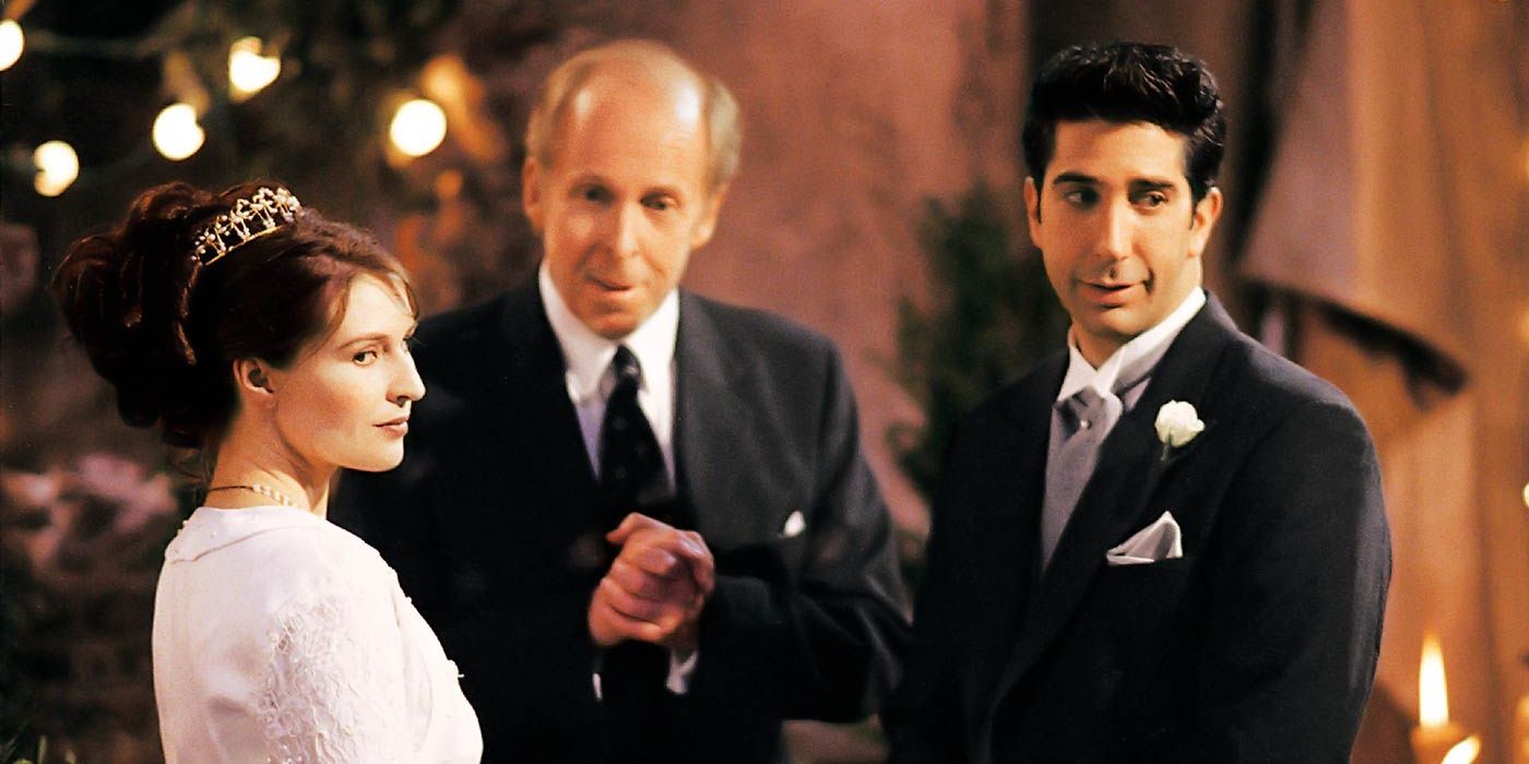 Ross and Emily during their wedding in Friends