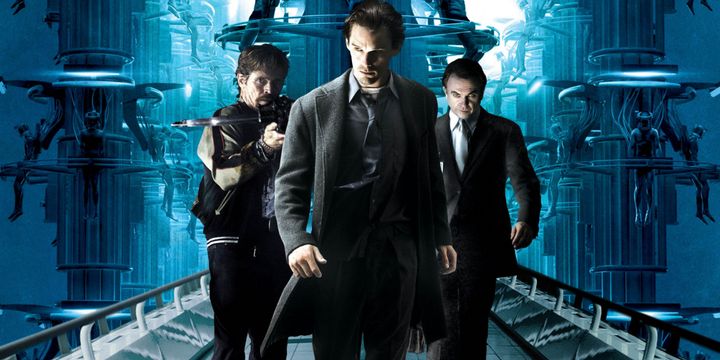 Willem Dafoe and Ethan Hawke in Daybreakers