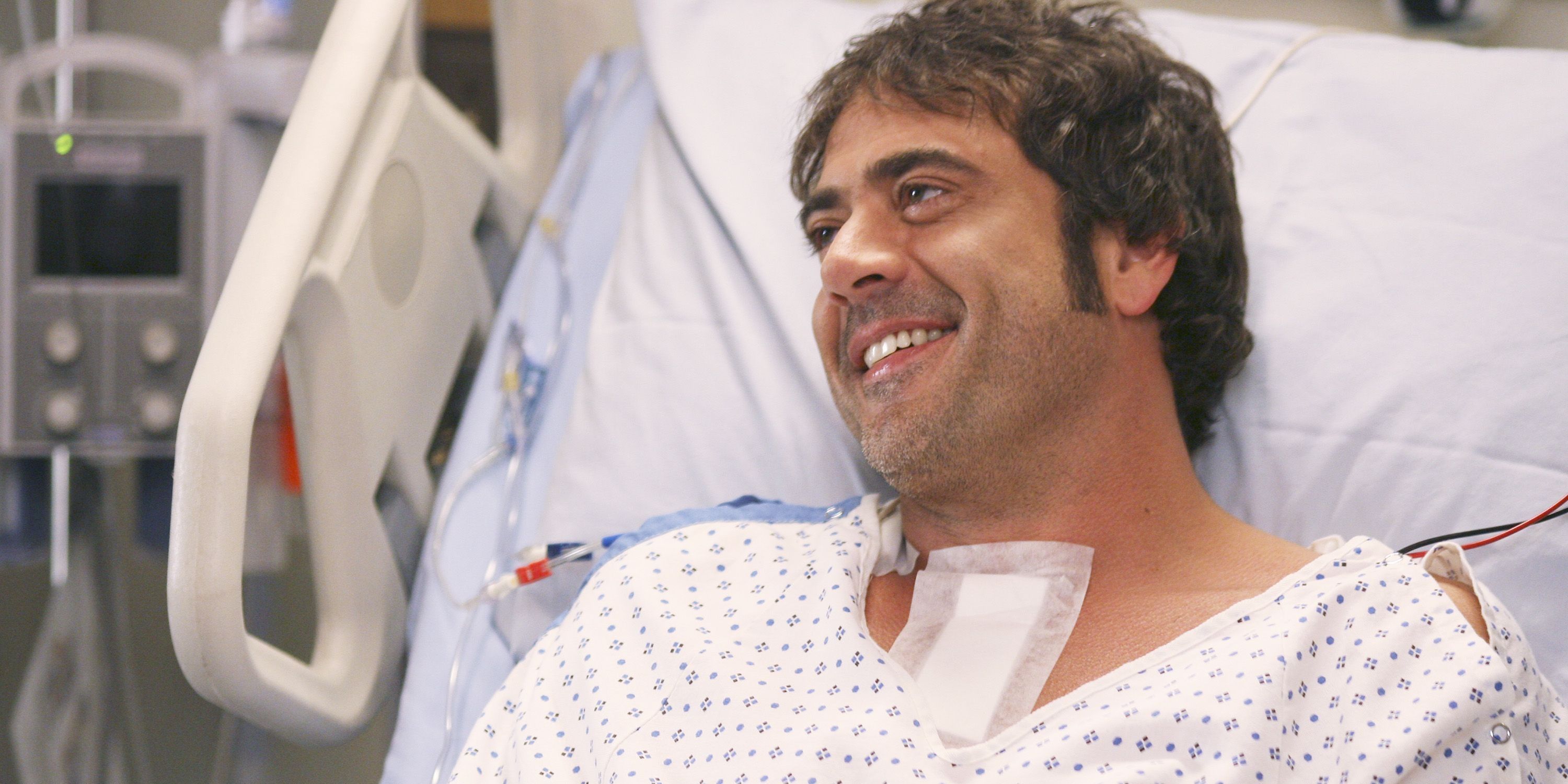 Denny Duquette flirts with Izzie after waking up from a coma in Grey's Anatomy