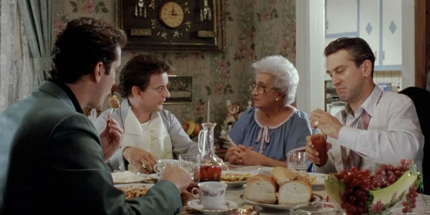 Jimmy and Henry have dinner at Tommy's mother's house in Goodfellas