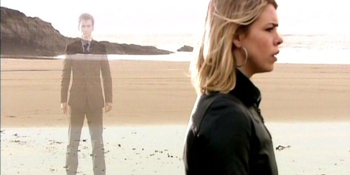 Doctor Who Rose and the Doctor say their goodbyes on the beach