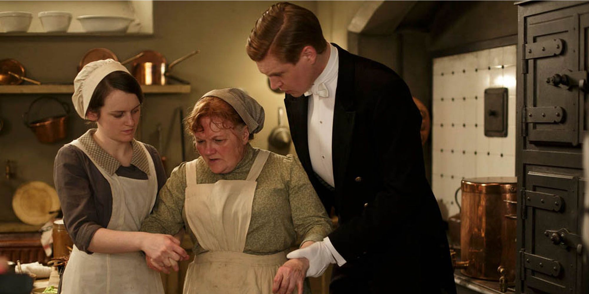 Daisy and Alfred with Mrs Patmore 