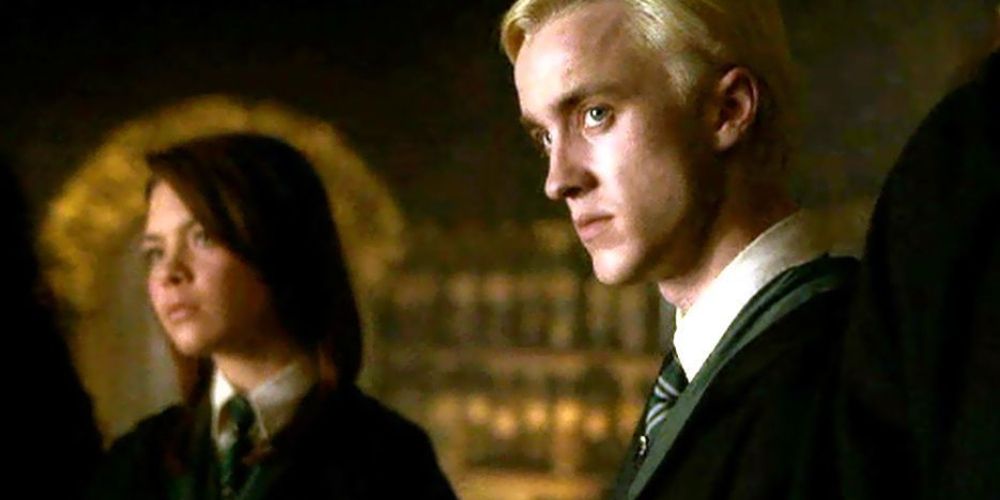 Draco and Pansy in class