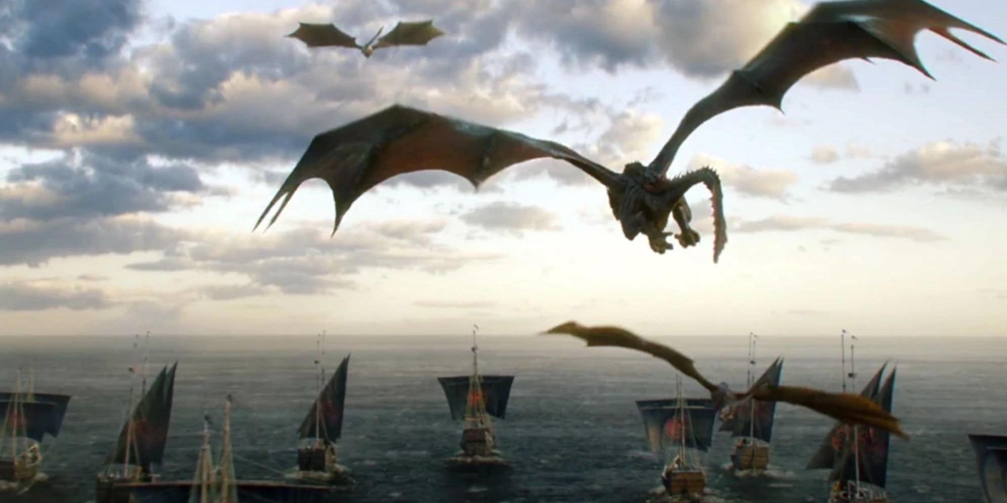 Drogon Rhaegal Viserion Targaryen Fleet Game of Thrones
