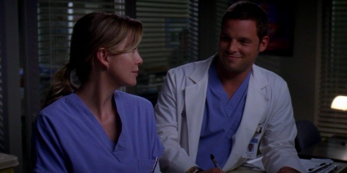 Ellen Pompeo in Greys Anatomy For entry GOOD Meredith helps Alex study